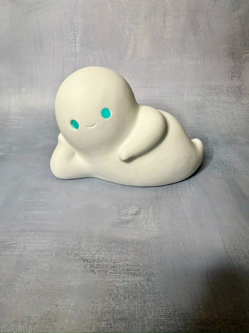Ghoulish Bisque Ceramic Light-Up Ghost